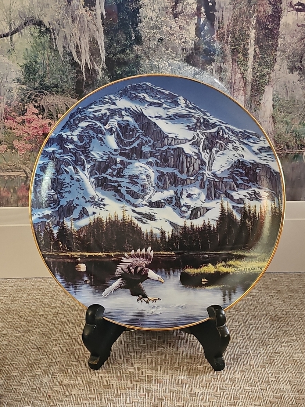 Ltd. Ed.Danbury Mint "Portrait Of Majesty" Scenic Mountain Eagle Collector Plate